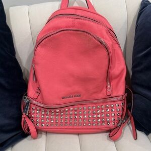 Michael Kors Coral Studded Backpack